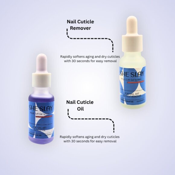 SheSlay 15ml Nail Cuticle Remover & Cuticle Oil Set – Softens & Nourishes - Picture 4 of 5